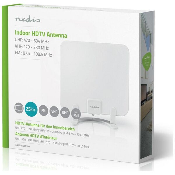 Nedis ANIR2502BK700 antena telewizyjna Wewnętrzna