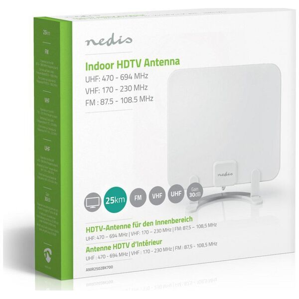 Nedis ANIR2502BK700 antena telewizyjna Wewnętrzna