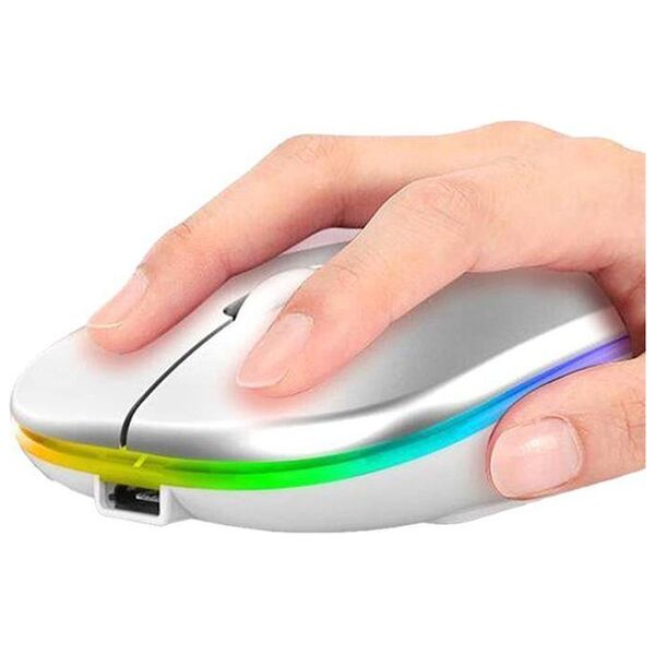 Aptel BEZPRZEWODOWA MYSZ OPTYCZNA myszka z podświetleniem LED RGB AK211C