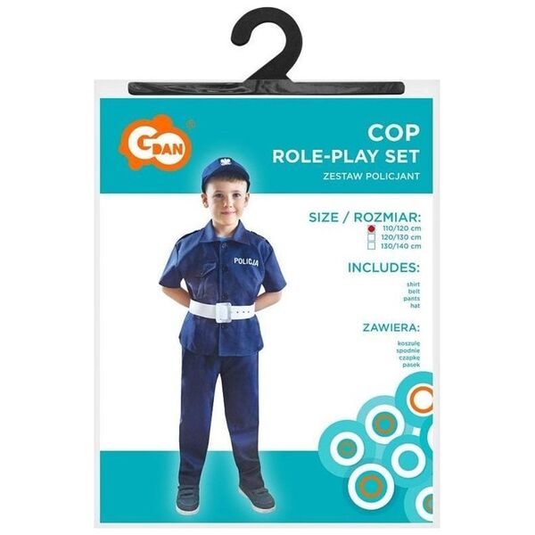 PRC Strój policjant rozm. 130/140cm