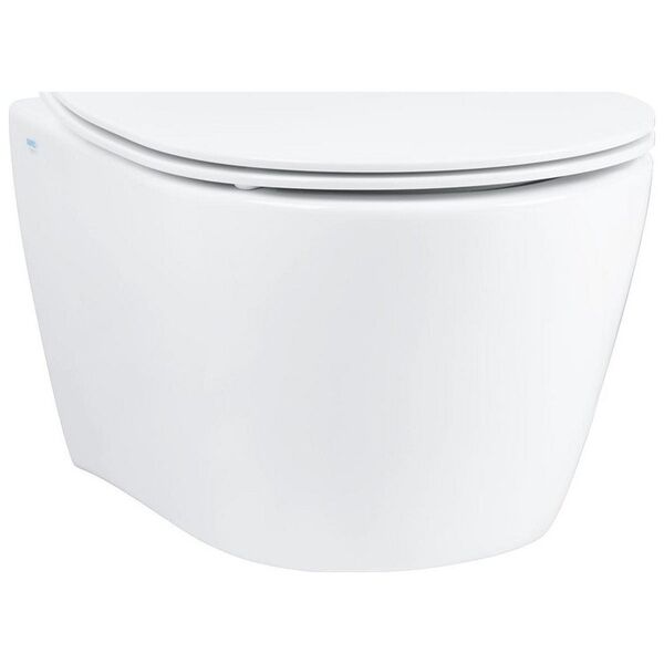 Stelaż Grohe GROHE Solido 4in1: potinkinis unitazo rėmas su WC SEREL Rimless+lėtai nusileidžiančiu dangčiu, chromo mygtuku ARENA COSMOPOLITAN, tvirtinimais, 101046SH0H