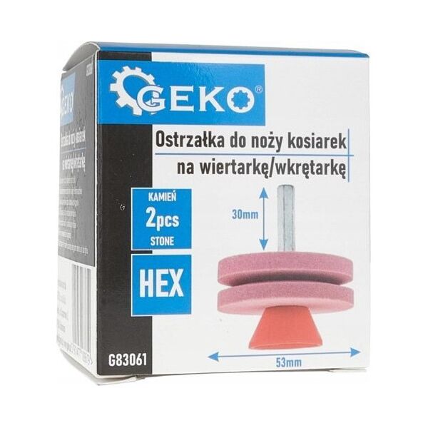 OSTRZAŁKA DO NOŻY KOSIAREK NA WIERTARKĘ 2x53mm /GEKO