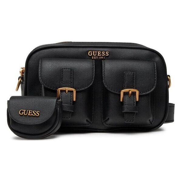 Guess, Zadie, Synthetic Leather, Textile Bag, Black, HWVB84, For Women, 27 x 18 x 6 cm For Women