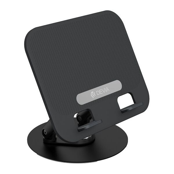 Devia folding holder stand EL238 for laptop tablet rotating 360 aluminum black 6942297120761