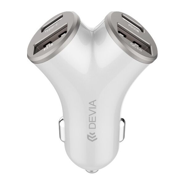 Devia car charger Extreme Metal PD 48W 2x USB 2x USB-C silver 6942297112537