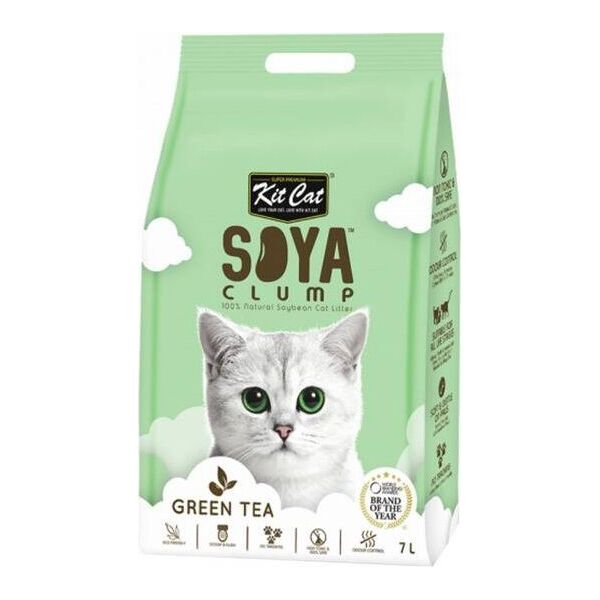 Żwirek dla kota Kit Cat Kit Cat Żwirek Dla Kota Sojowy ECO Zielona Herbata 7L