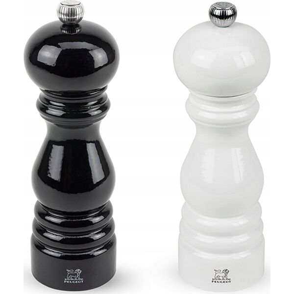 Młynek do przypraw Peugeot Peugeot Paris, Salt & pepper grinder, Wood, Black, White, 180 mm