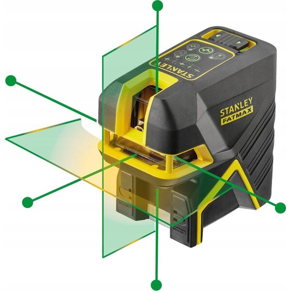 ST.FATMAX CROSS LASER +5 POINT GREEN Li-ION 30m