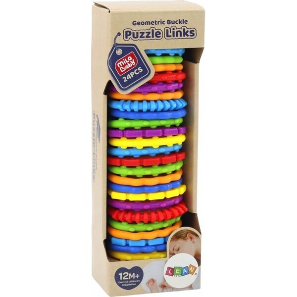 LeanToys Bransoletki Sensoryczne Dla Niemowlaka Kolorowe 24 Sztuki