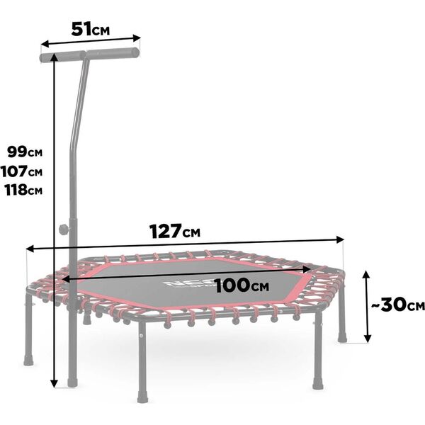 Trampolina Neo-Sport 11044 FT127 cm