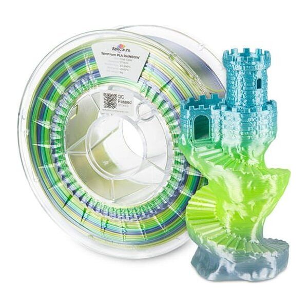 Spectrum Spectrum 3D filament, PLA Silk Rainbow, 1,75mm, 1000g, 81019, frost gloss
