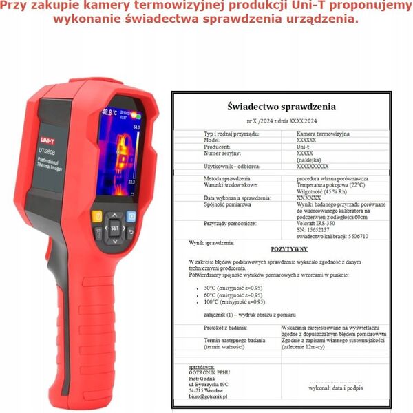 Termokamera 120x90,  -20~400,  50o*38o,  25Hz| iOS,UNI-T
