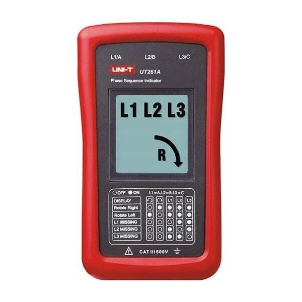 Faziu sekos indikatorius UT261A CATIII UNI-T