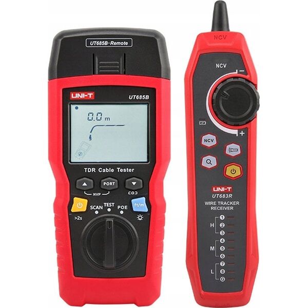 Universalus tinklo kabeliu testeris, RJ45, RJ11, coax , 500m, POE  802.3AF, 802.3 AT, 802.3BT,  Ethernet portu testavimas|  UNIT