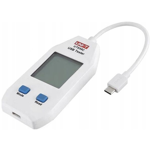 USB C testeris suderinamas su QC1.0/ 2.0/ 3.0/ 4.0 protokolais,  0~99999mAh| 0~1000Wh| 1~480?, 4~24VDC, 0.05~5ADC, UNI-T