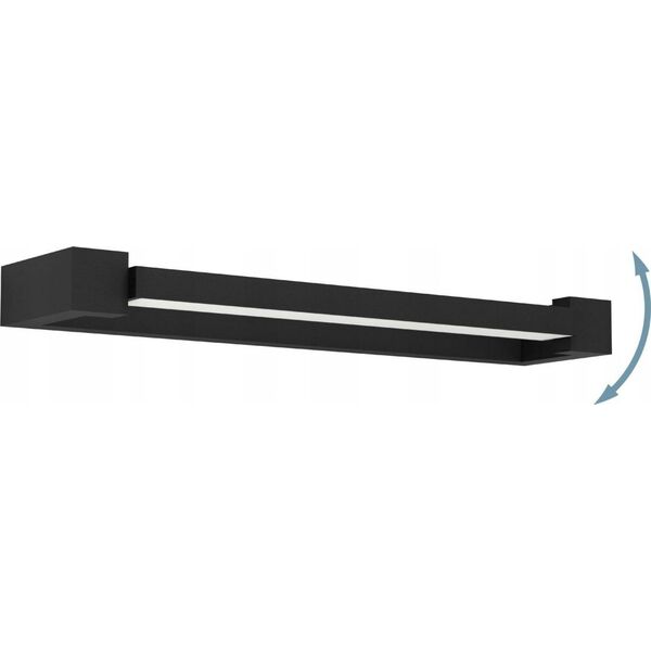 LED mirror light EGLO Gemiliana, IP44, 8.9W, 4000K, 1000lm, black, 45 x 4 cm