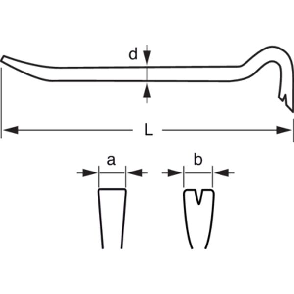 Bahco Łom-wyciągacz mini, 188 mm BAHCO