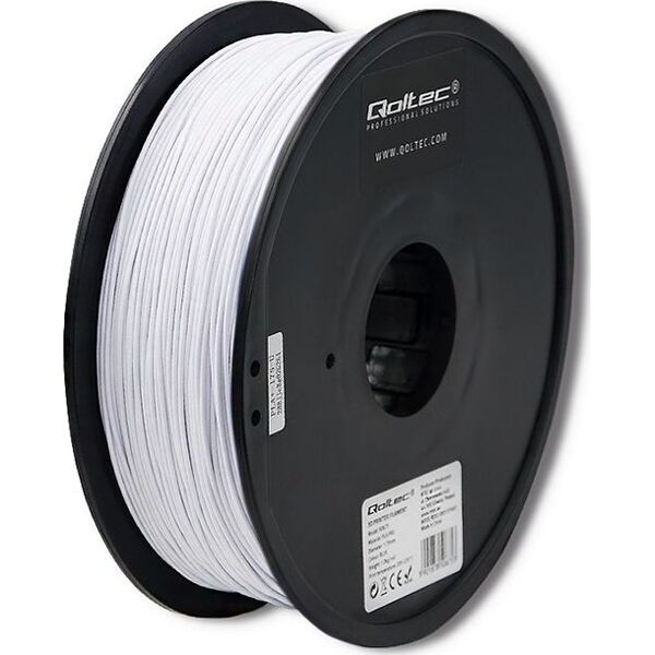 Qoltec Filament ABS PRO biały (50678)