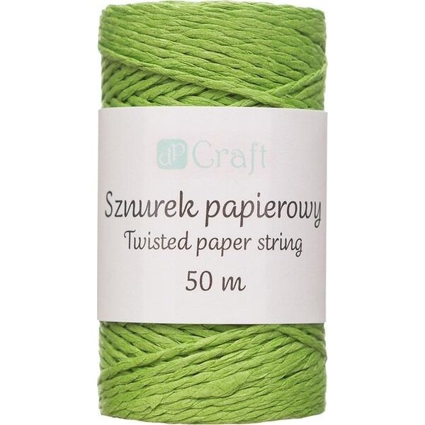 Sznurek papierowy skręcany 50m zielony