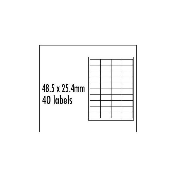 Logo etykiety 48.5mm x 25.4mm, A4, matowe, czerwony, 40 etykiety, pakowany po 10 szt. (32253)