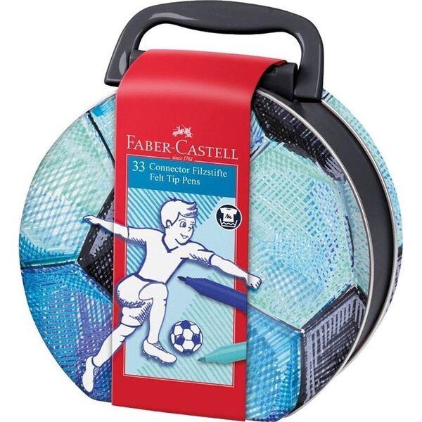 Flamastry Connector 33 kolory walizka football