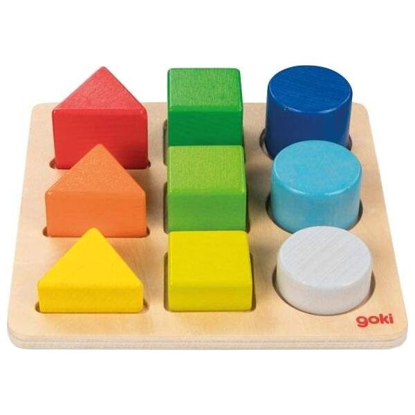 Goki Sorter dla dzieci dopasuj Kolory i kształty , zabawka montessori uniw