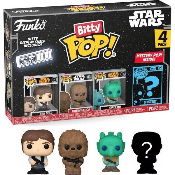 Figurka Funko Pop star wars bitty funko pop 4 pack 2.5cm han solo chewbacca greedo