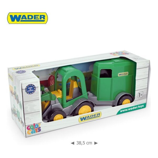 Wader Traktor-ładowarka z przyczepą na konia