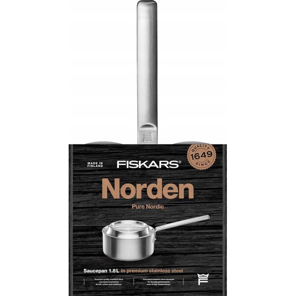 Fiskars Norden steel pot with long handle 1.8L