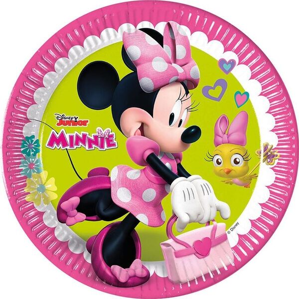 PROCOS Talerzyki papierowe Myszka Minnie Happy Helpers, 23 cm, 8 szt.