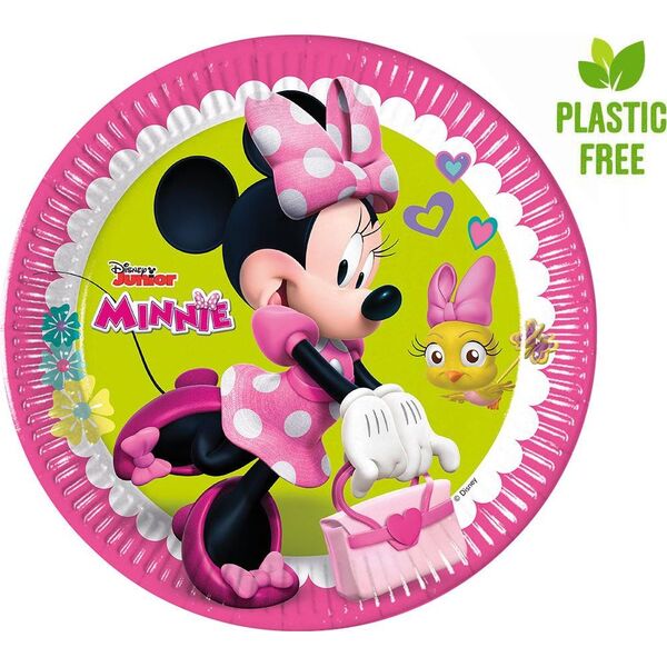 PROCOS Talerzyki papierowe Myszka Minnie Happy Helpers, 23 cm, 8 szt.