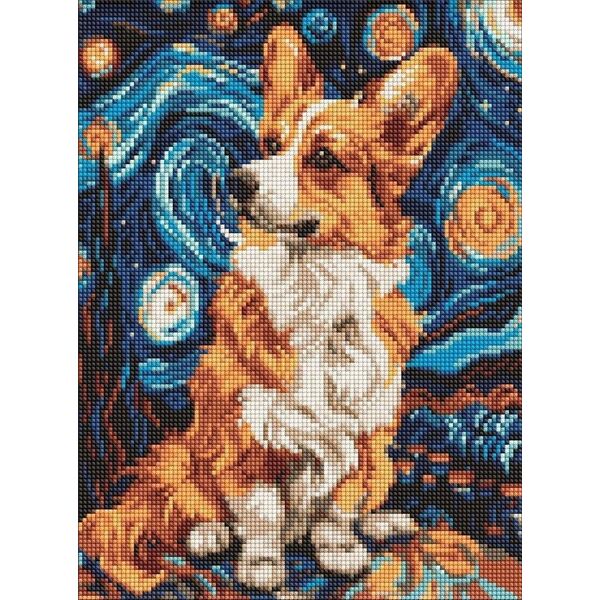 Diamentowa mozaika bez ramy - Magiczny korgi 30x40