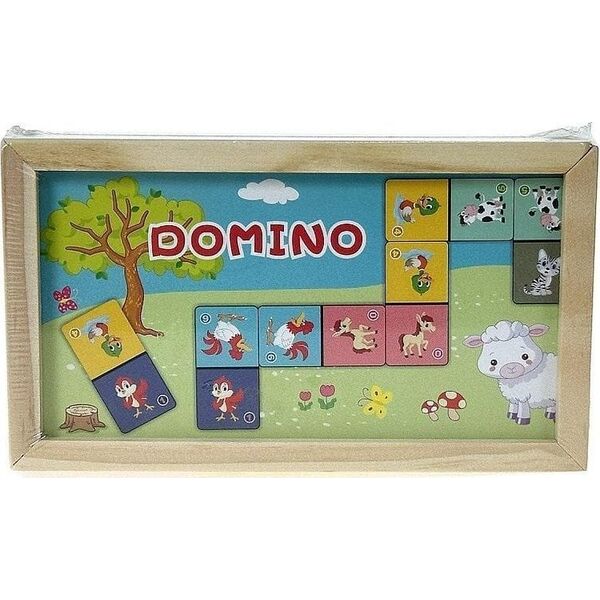 Domino drewniane Zwierzątka