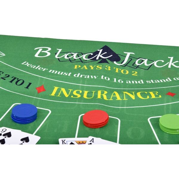 Zestaw Gra karciana 2w1 Poker i BlackJack Żetony + karty + plansza GR0706