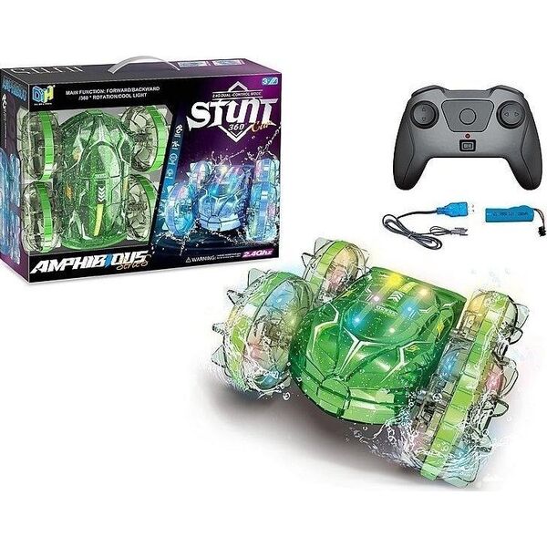 Auto przewrotka R/C świecące koła USB MIX