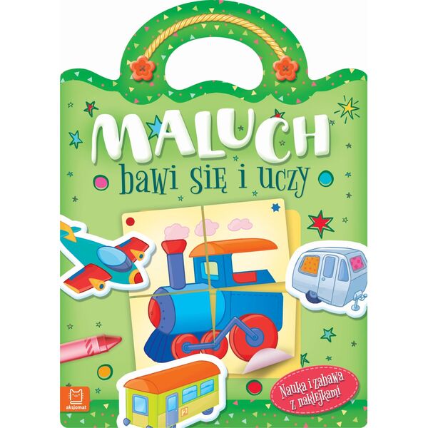Maluch bawi się i uczy. Nauka i zabawa z naklejkam