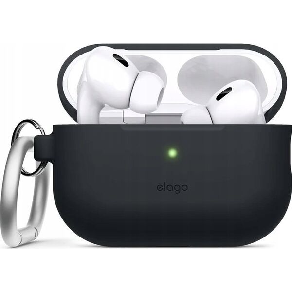 Elago Elago AirPods Pro 2 Hang Silicone Case - etui z karabińczykiem do AirPods Pro 2 czarne - Gwarancja bezpieczeństwa. Proste raty. Bezpłatna wysyłka od 170 zł.