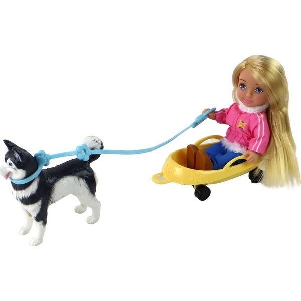 Lalka Dla Dzieci Anlily Łyżwy Pies Sporty Zimowe LEAN Toys