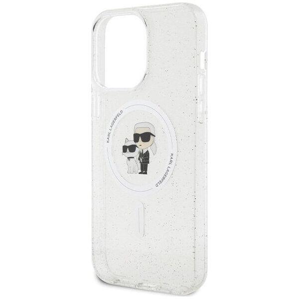 Karl Lagerfeld Etui Karl Lagerfeld KLHMP14XHGKCNOT Apple iPhone 14 Pro Max hardcase Karl&Choupette Glitter MagSafe transparent