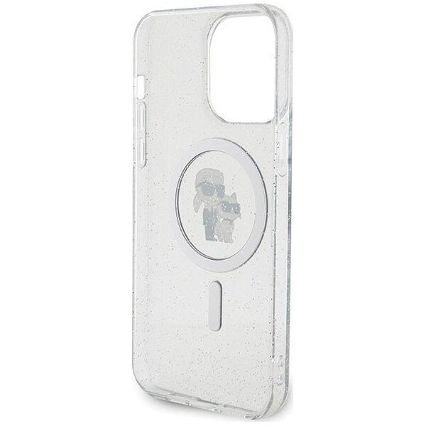 Karl Lagerfeld Etui Karl Lagerfeld KLHMP14XHGKCNOT Apple iPhone 14 Pro Max hardcase Karl&Choupette Glitter MagSafe transparent