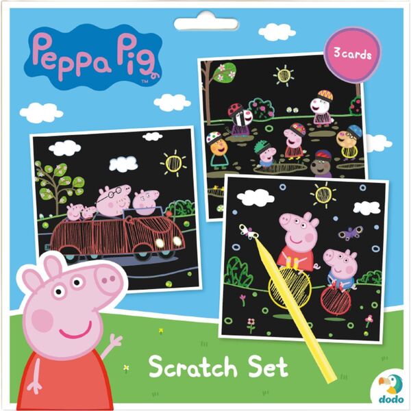 Dodo ZDRAPKA ARTYSTYCZNA ŚWINKA PEPPA MALOWANIE METODĄ SCRATCH DLA NAJMŁODSZYCH