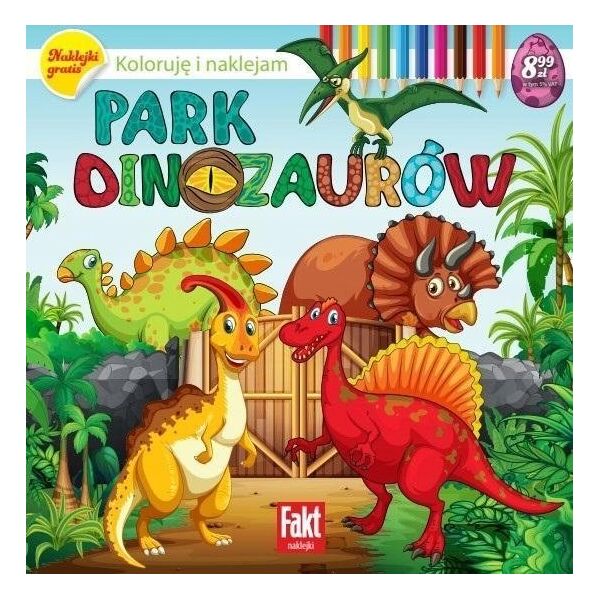 Ranok Park dinozaurów. Koloruję i naklejam