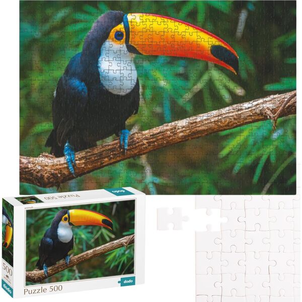 Dodo Puzzle "Tukan" 500 Elementów Układanka Kolorowa Zestaw Dla Dzieci Dorosłych