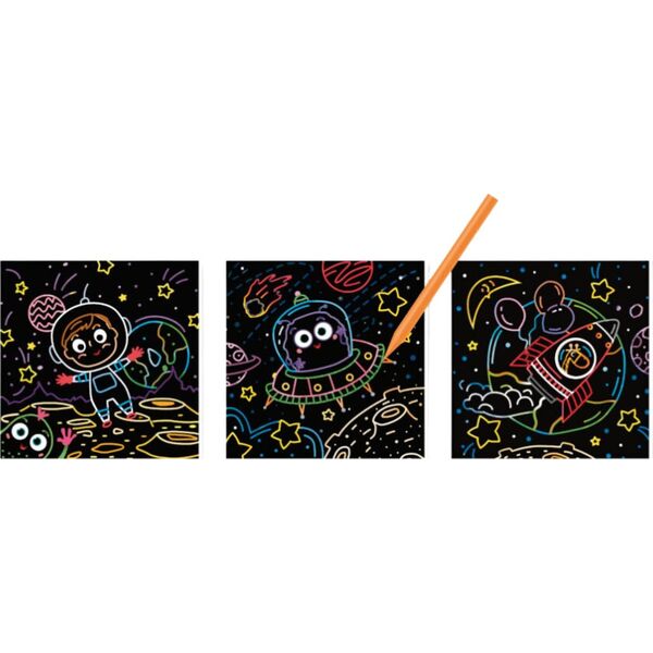 Dodo Zdrapka Artystyczna "Kosmos" Wydrapywanka Metoda Scratch Dla Dzieci Obrazki