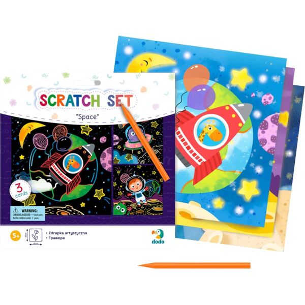 Dodo Zdrapka Artystyczna "Kosmos" Wydrapywanka Metoda Scratch Dla Dzieci Obrazki