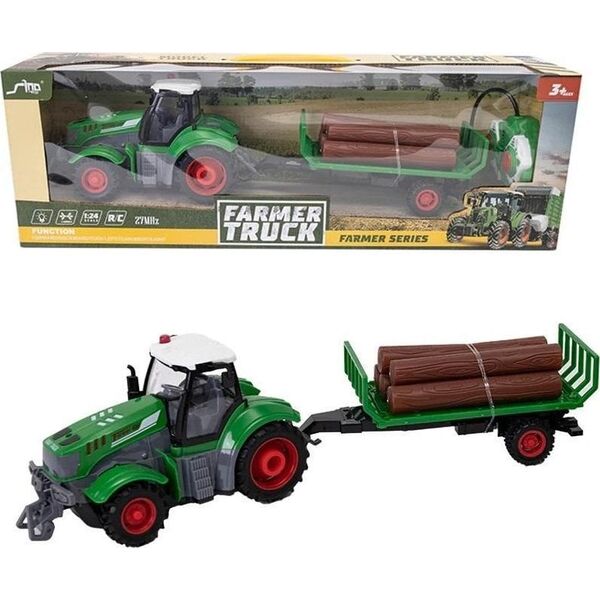 Traktor R/C z przyczep? do przewo?enia drewna 1:24
