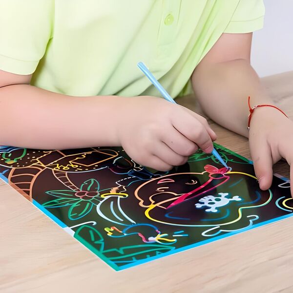 Dodo ZDRAPKA ARTYSTYCZNA PIRAT MALOWANIE METODĄ SCRATCH DLA NAJMŁODSZYCH