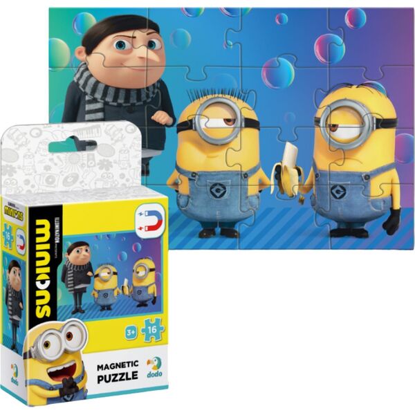 Dodo PUZZLE MAGNETYCZNE "MINIONS" UROCZA I KOLOROWA UKŁADANKA 16 ELEMENTÓW