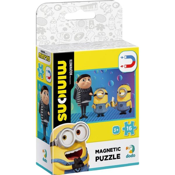 Dodo PUZZLE MAGNETYCZNE "MINIONS" UROCZA I KOLOROWA UKŁADANKA 16 ELEMENTÓW