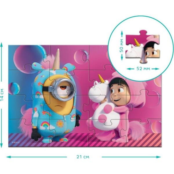 Dodo MAGNETYCZNE PUZZLE MINIONKI 16 ELEMENTÓW DO UŁOŻENIA DLA NAJMŁODSZYCH